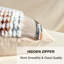 Housses de coussin Boho 18 x 18 pouces, ensemble de 2 taies d'oreiller décoratives en tissu rayé chic et blanc en chenille de style campagnard pour art déco