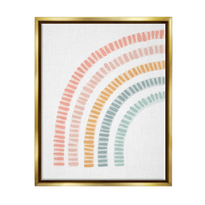 «Ba-887-Floater Minimal Pastel Rainbow», reproduction encadrée sur toile par Lil 'Rue