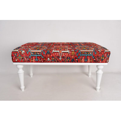 Motif géométrique, banc de bureau, banc de repose-pieds, banc rembourré, banc de tapis turc, banc Kilim, banc de décoration intérieure, banc fabriqué à la main