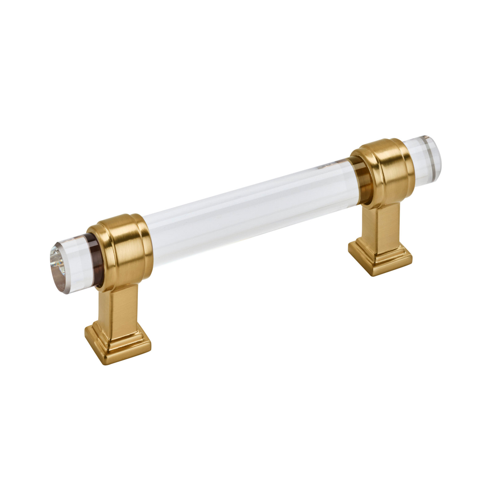 Glacio Bar Pull, Clear/Champagne Bronze, 3 3/4"