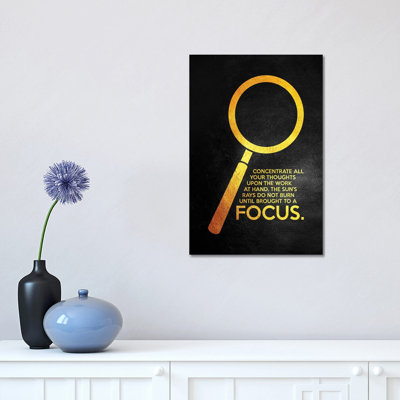 Focus 1 Piece Wrapped Canvas Wall Art