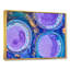 Cercles mauves liquides sur fond bleu doré I - peinture sur toile-67325637-67325643