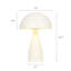 Lampe de table moderne à une lumière, style champignon, à intensité variable, avec abat-jour en forme de dôme blanc, pour chambre minimaliste