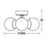 Deiniol Glass LED Semi Flush Mount-97353412