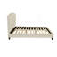 Superbe meuble de chambre capitonné moderne blanc cassé / beige en similicuir 1pc-121061534-121061536