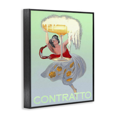 Vintage Contratto Poster Framed Giclee Art, design by Lil' Rue