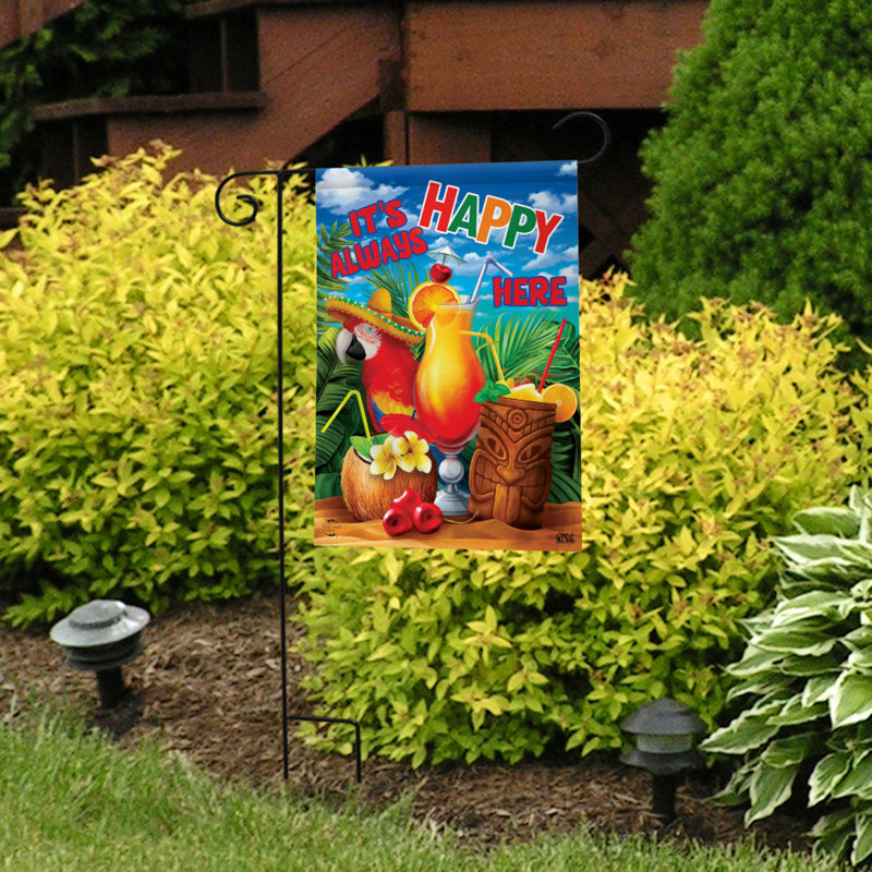 Drapeau de jardin «Always Happy Here»