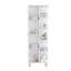 Armoire de rangement haute de 63 pouces avec quatre tablettes ouvertes
