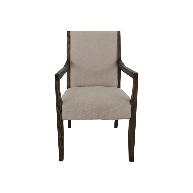 Fauteuil de salle à manger rembourré, Noyer,  Ivoire
