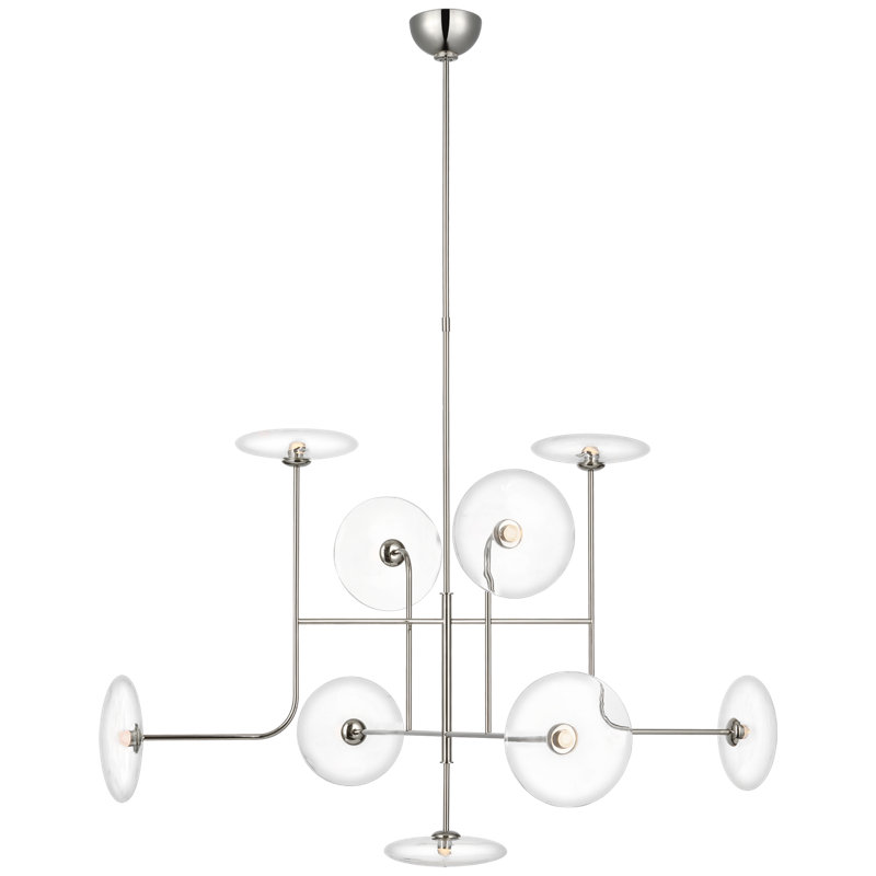 Ian K. Fowler Calvino X-Large Arched Chandelier, Polished Nickel