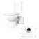 SUPERFLO Macerating Toilet with Upflush Toilet System, 600W Motor, and Waste Pump