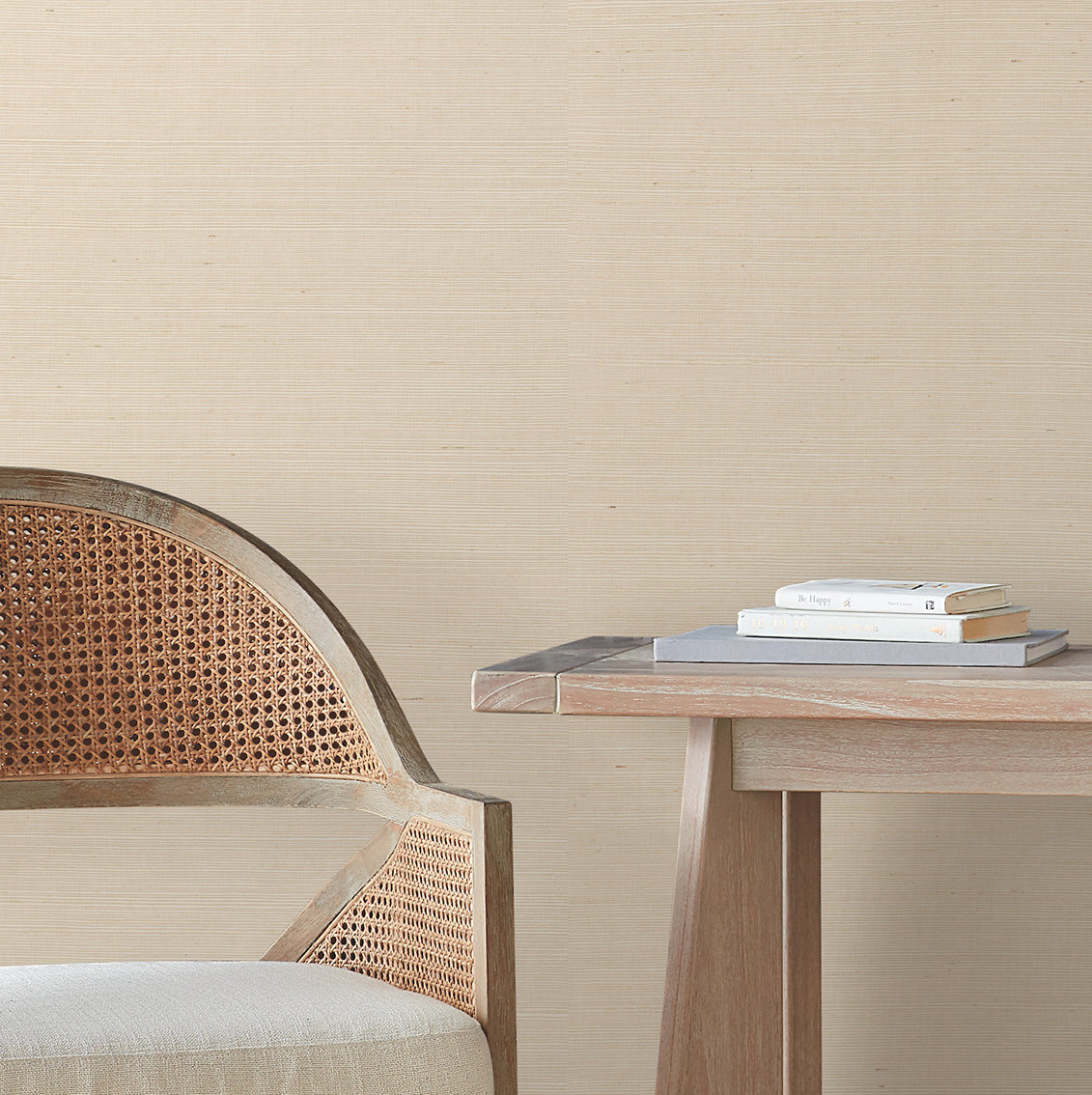Sisal Grasscloth Self-Adhesive Wallpaper Roll, Yellow