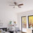 42 in. Black Indoor Low Profile Flush Mount Transitional Ceiling Fan with Reversible Brown Hickory-Black Hickory Blades, LED Light Kit and Pull Chain, 3 Speeds, Frosted White Glass Shade-826518423-826518422