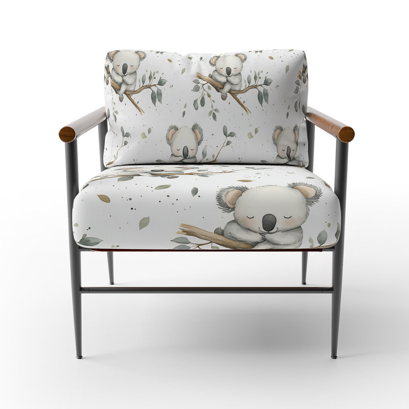 Chaise d'appoint pour enfants - Deux jolis koalas Sleepy en Australie, Bras ronds bruns