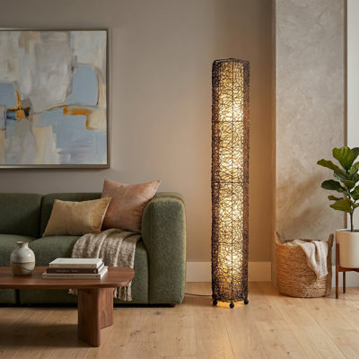 Quintan 72'' Black Column Floor Lamp