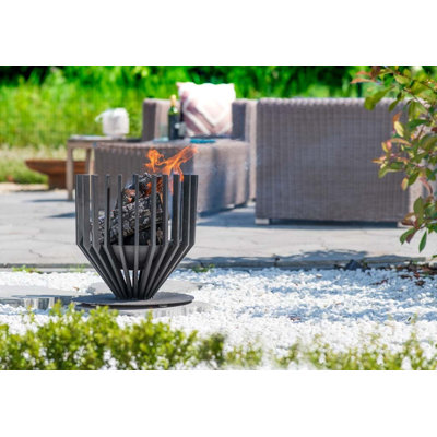  Panier de feu noir moyen Irving