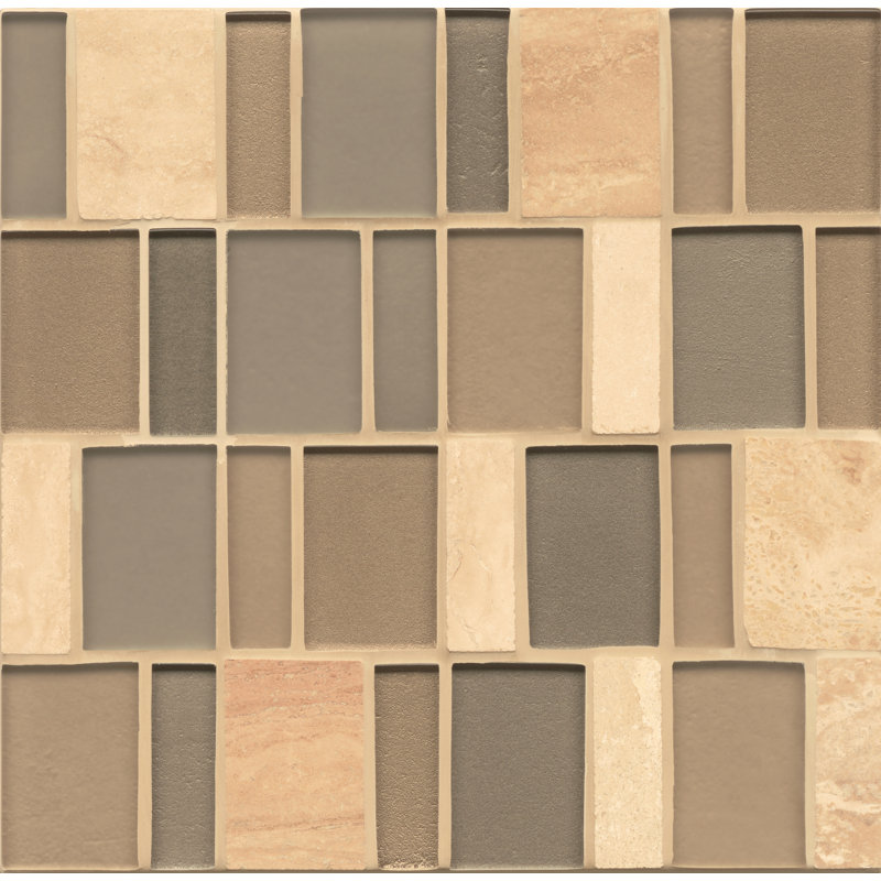 Manhattan Random Sized Glass Mosaic Wall Tile, Tinsley