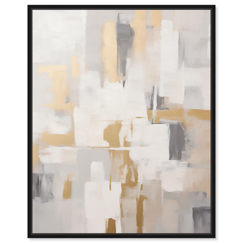 Toile Soft Brilliance II par Art Remedy, H 21 po x l 17 po, Cadre flottant, Noir