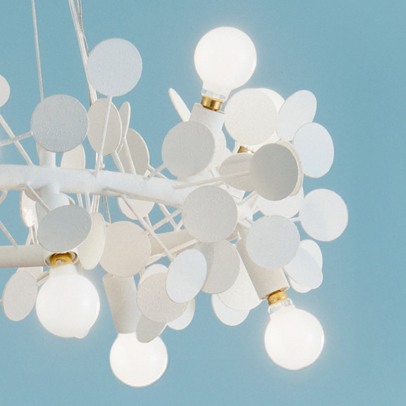  Lustre moyen à un niveau Lolli, Blanc