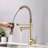 Commercial Pull Down Kitchen Sink Faucet Single Handle Modern Kitchen Faucets
