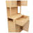 72" Tall Bamboo Storage Cabinet with Double Doors and Natural Finish