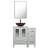 3 combo 36" Single Bathroom Vanity Set with Vessel Sink, Faucet, Drain-64791113