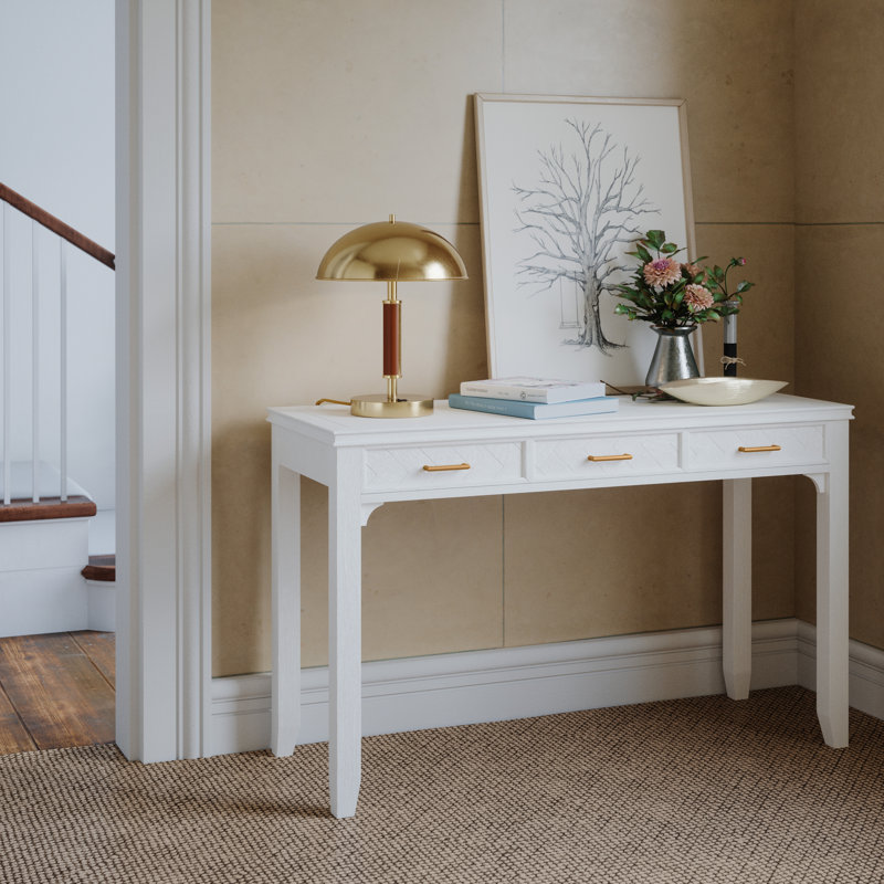 Itsham Desk with Built in Outlets, White