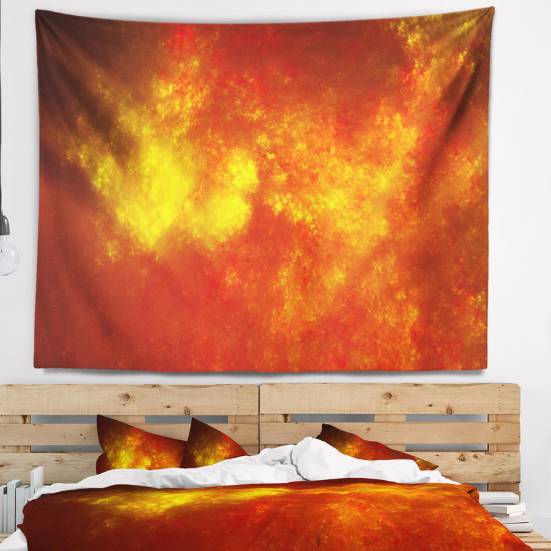Tapisserie bleu ciel starry abstract, H 78 po x l 92 po