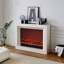 Foyer électrique aspect bois imitation marbre couleur bois-108074767