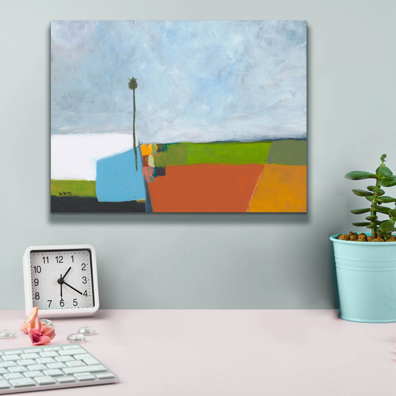 «Under A Stormy Sky» par Jan Weiss, art mural sur toile, H 12 po x l 16 po x P 0,75 po