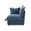 Chaise d'appoint moelleuse en chenille rembourrée bleu marine avec coussins surdimensionnés-1316038575