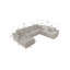 Siège de canapé modulaire 131,9 x 104,3 po, canapé rembourré et compressé pour le salon, la chambre à coucher, l’appartement, aucun assemblage requis, combinaison gratuite de 4 PC, tissu en velours côtelé moelleux-808386970-808386965