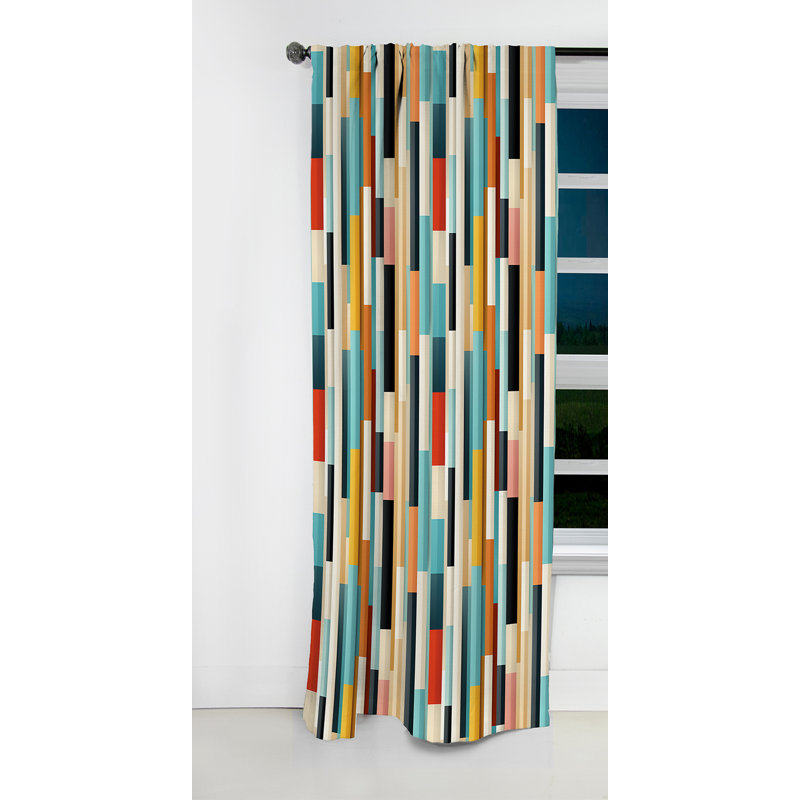 Urban Chic Striped Motif I - Rideau à rayures - Rideau occultant à rayures - 1 panneau, L 52 po x L 90 po