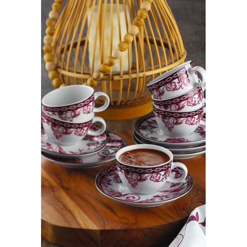 Ensemble de 6 tasses à espresso Lebec, Rouge