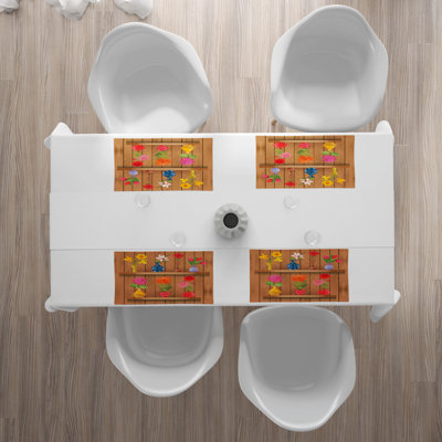 Polyester Floral Rectangle Placemat
