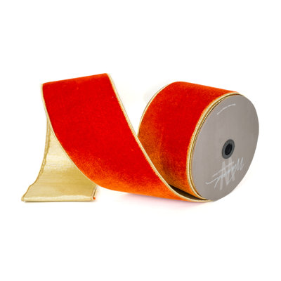 Ruban de velours orange foncé