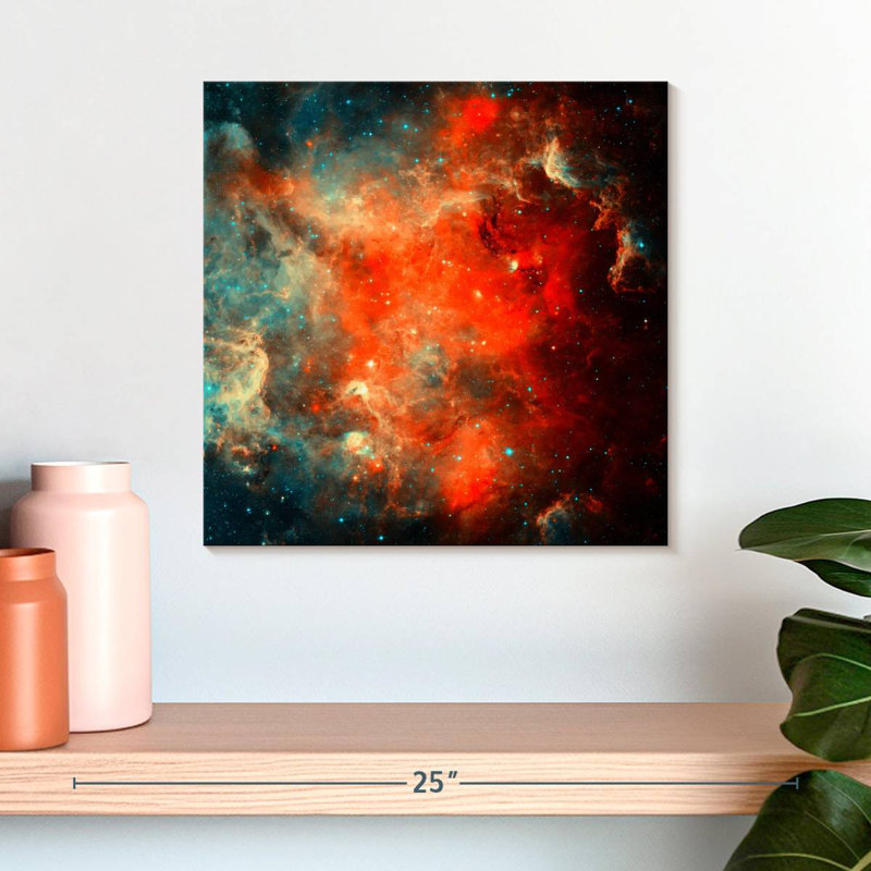Oberle Fiery Red Nebula, 16" H x 16" W