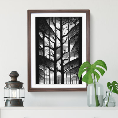 Monochrome Forest - Framed Print