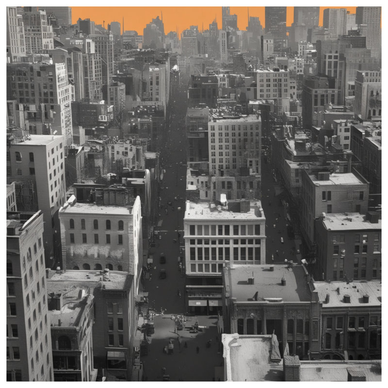 Orange City Skyline Double Sided Throw Pillows, 14 x 14 inches