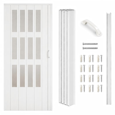 Ydor by Wayfair™ 80 in. H PVC / Vinyl Primed Accordion Door