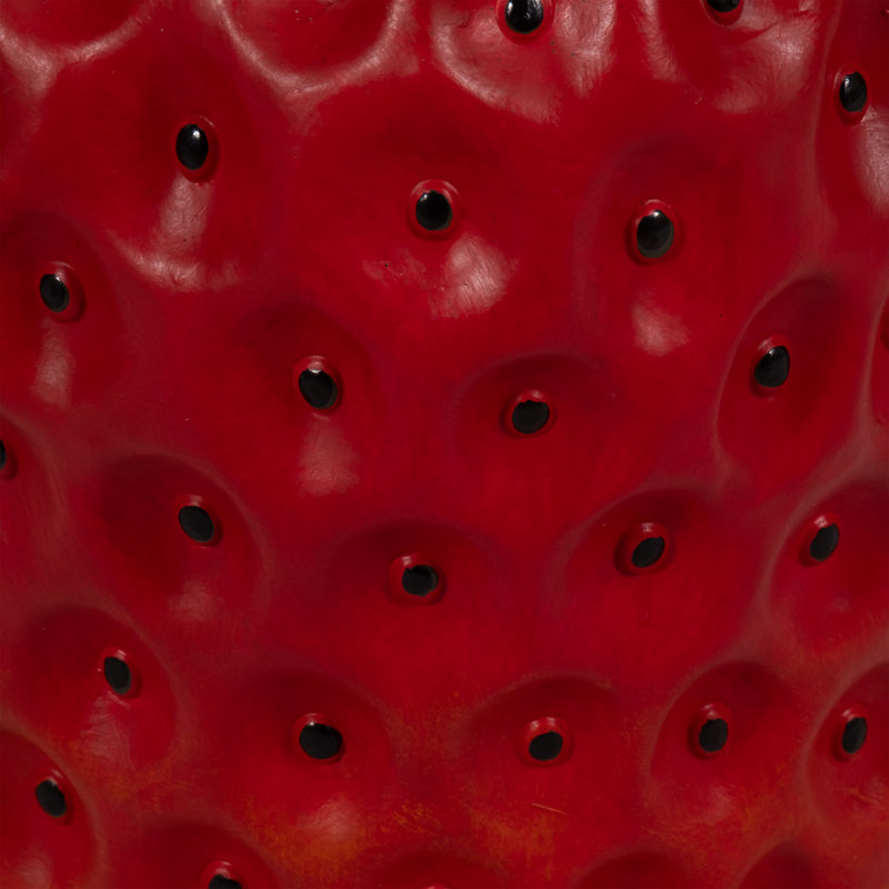 Sagebrook Home 17" Strawberry Garden Stool In Vibrant Red Polyresin
