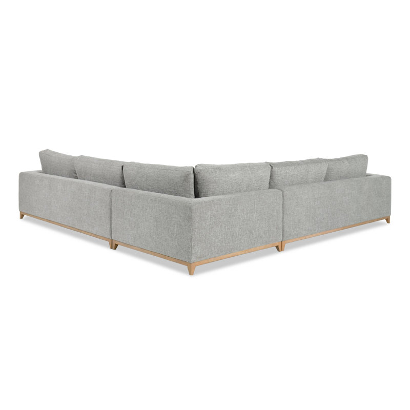 Donovan 3 - Piece Sectional, Gray Polyester Blend