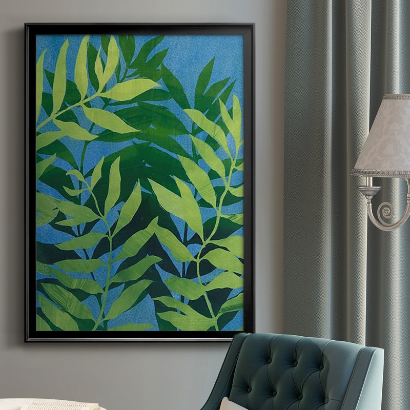 «Ocean Vines I», reproduction encadrée de qualité supérieure, prête à être accrochée, H 24,5 po x l 18,5 po x P 1,25 po, Noir