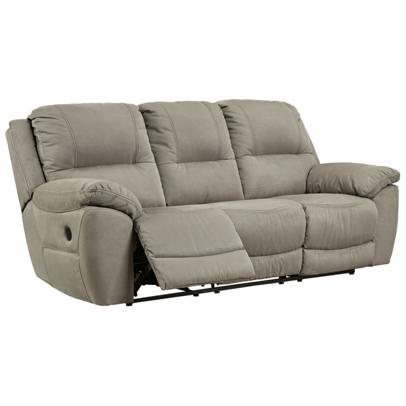 Gwenetta 93'' Faux Leather Reclining Sofa, Manual