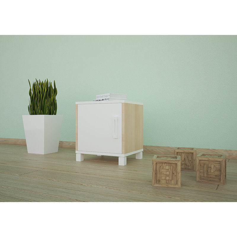 Williar Nightstand, White/Oak