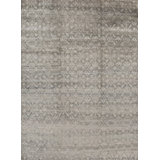 Cotton Abstract Area Rug in Gray