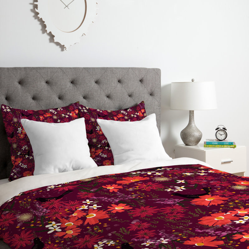 Ensemble de housse de couette blackbird chanter, Housse de couette simple / simple TG et 1 taie dé
