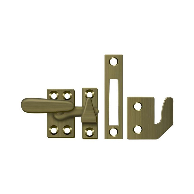 Hardware, Antique Brass, 2" H x 1.9 W x 2" D