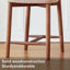 Ensemble de tabourets de bar en bois massif de 3,25 po de couleur kaki de hauteur comptoir, fabriqué en bois massif et en tissu, idéal pour les îlots de cuisine et les bars à domicile-461354978-461354988