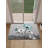 Teal Daisy Raindrops Bath Mat, 20L x 32W, Non-Slip, for Bathroom and Gym